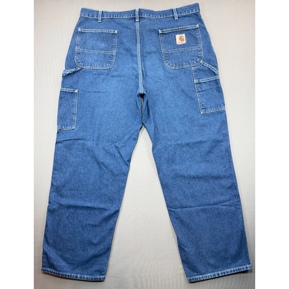 Vintage Y2K Carhartt B13 DST Carpenter Jeans Workwear Dark Wash Denim Mens 40x30